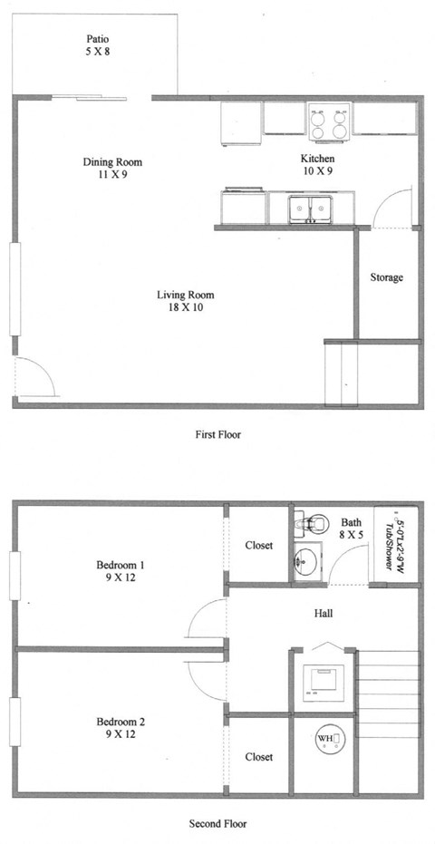 Emerald Pointe 2 Bed 1 Bath 880 SF